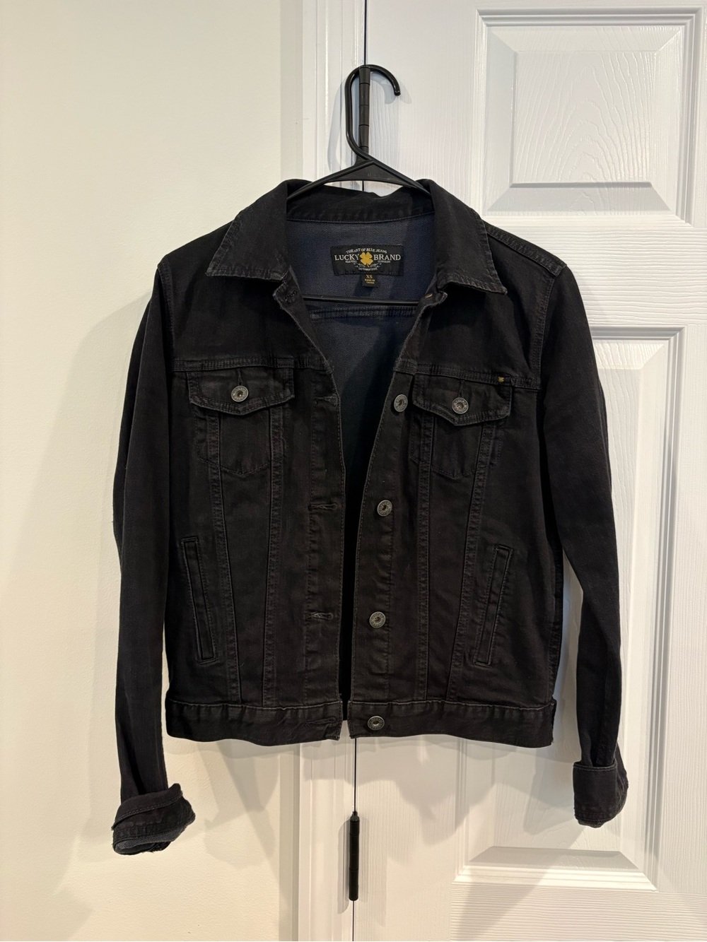 Lucky Brand Women's Black Denim Trucker Jacket